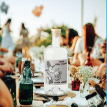 Funny Mountain Man Cool Liquor Bottle Label