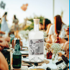 Funny Mountain Man Cool Liquor Bottle Label Likeurfles Etiket