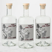 Funny Mountain Man Cool Liquor Bottle Label Likeurfles Etiket (Flessen)