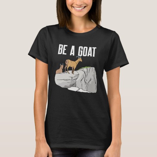 Funny Mountain Rock klimt be a goa T-shirt (Voorkant)