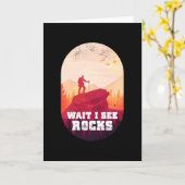 Funny Mountain Rocks Geology hiking Gift Kaart (Gele Bloem)