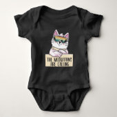 Funny Mountain Snowboarding Skiing Cat Lover Romper (Voorkant)