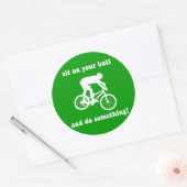 Funny mountainbiking ronde sticker (Envelop)