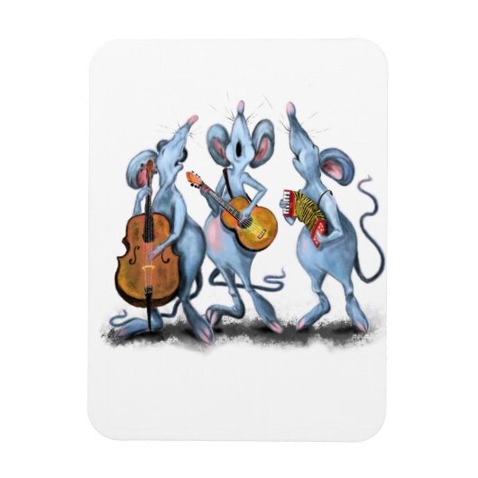 Funny Mouse Band Magnet Gift - Schilderen Magneet (Verticaal)