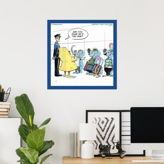 Funny Mouse Crimes Rick London Poster (Thuiskantoor)