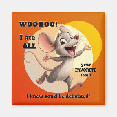 Funny Mouse Diet Magnet (Voorkant)
