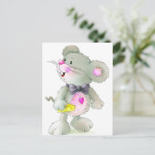 Funny Mouse met kaas Briefkaart (Staand voorkant)