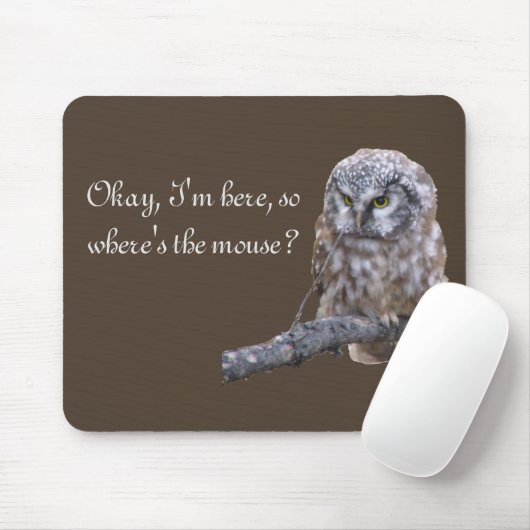Funny mouse pad met uil muismat (Met muis)