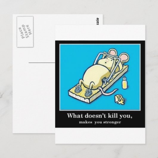 Funny Mouse Product Briefkaart (Voorkant / Achterkant)