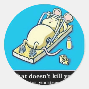 Funny Mouse Product Ronde Sticker