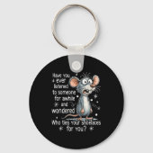 Funny Mouse Sarcastic Quote Who Ties Your Scute Ss Sleutelhanger (Voorkant)