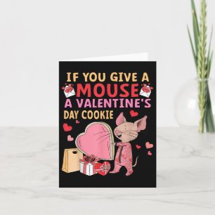 Funny Mouse Valentijnsdag Cookie Love Snoep Heart Kaart