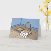 Funny Mouse Verjaardag Kaart (Gele Bloem)