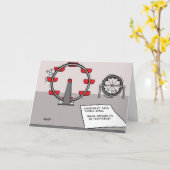 Funny Mouse Wenskaart Kaart (Gele Bloem)