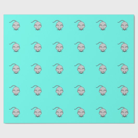 Funny Mouse Wrapping Paper Cadeaupapier (Vlak)