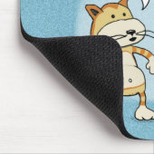 Funny mousepad: Cartoon Cat en Dog Muismat (Hoek)