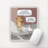 Funny mousepad: Dog en Chicken Muismat (Met muis)