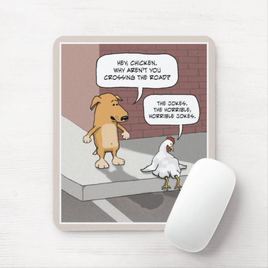 Funny mousepad: Dog en Chicken Muismat (Met muis)