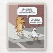 Funny mousepad: Dog en Chicken Muismat (Voorkant)