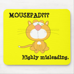 Funny Mousepad met Sad Cat Muismat