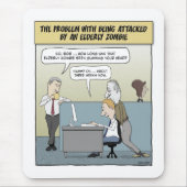 Funny mousepad: Ouderen Zombie Muismat (Voorkant)
