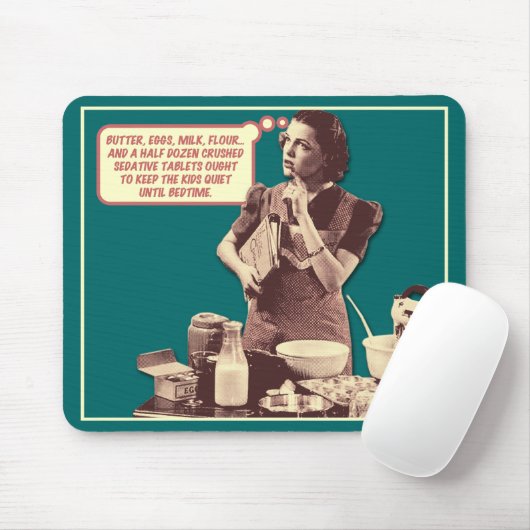 Funny Mousepad - Retro Houseechtgenote Sleepytime  Muismat (Met muis)