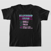 Funny Mouth Anime Dating Relatie Status T-shirt (Laagn)