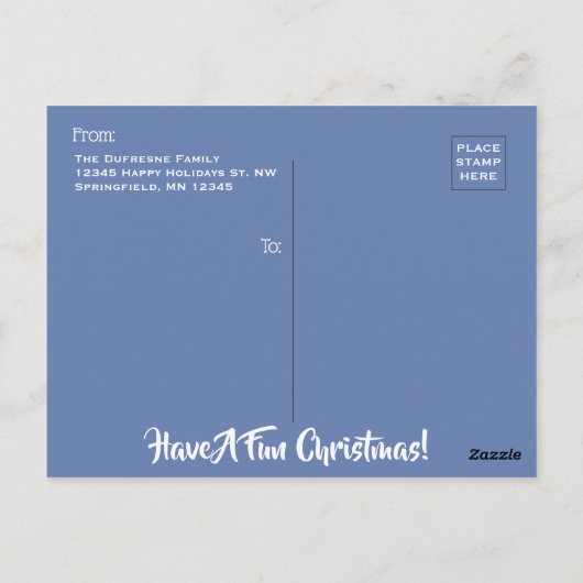 Funny Movie Parody voegt Pets Photo Holiday toe Briefkaart (Achterkant)