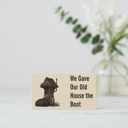 Funny Moving Aankondiging Adres Invoegen (Staand voorkant)