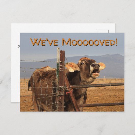 Funny Moving Aankondigingskaart (Voorkant / Achterkant)