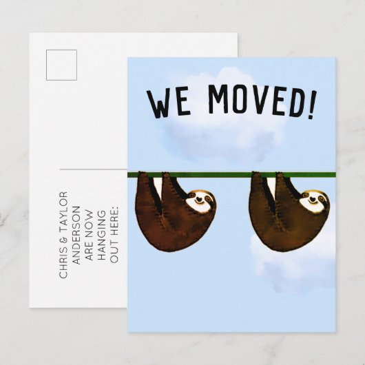 Funny Moving Announcement Aankondigingskaart (Voorkant / Achterkant)