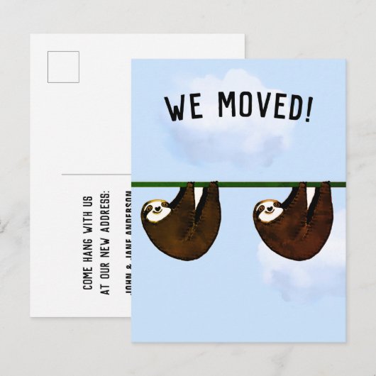 Funny Moving Announcement Aankondigingskaart (Voorkant / Achterkant)