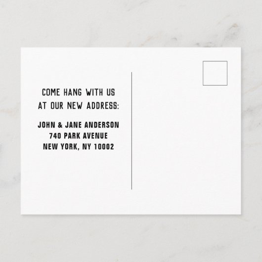 Funny Moving Announcement Aankondigingskaart (Achterkant)