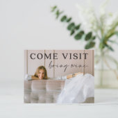 Funny Moving Announcement Briefkaart met foto (Staand voorkant)