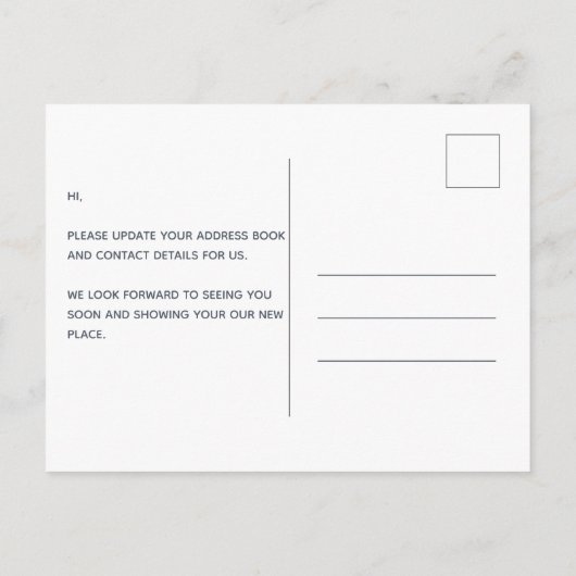 Funny Moving Boxes New Home Aankondigingskaart (Achterkant)