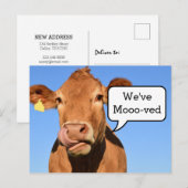 Funny Moving House | We hebben ons verplaatst Aankondigingskaart (Voorkant / Achterkant)