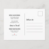 Funny Moving House | We hebben ons verplaatst Aankondigingskaart (Achterkant)