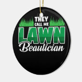 Funny Mowing Lawn Beer Dad Landscaping Lawn Keramisch Ornament (Links)