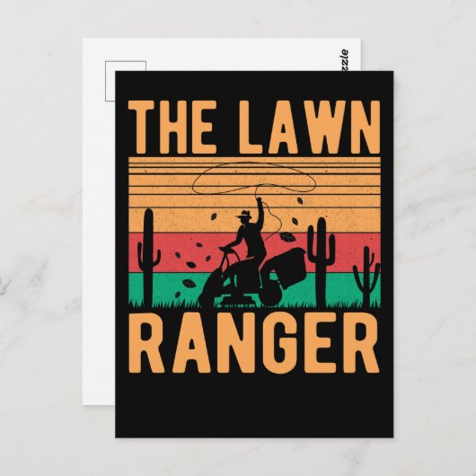 Funny Mowing Ranger Father Grass Mower Briefkaart (Voorkant / Achterkant)