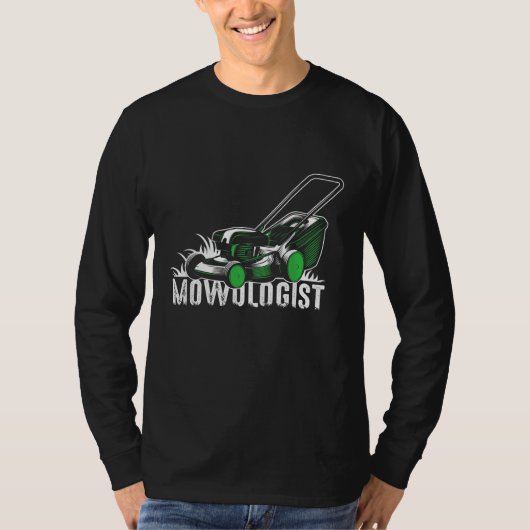 Funny Mowologist Pap Lawn Mowing Mannen Joke T-shirt (Voorkant)