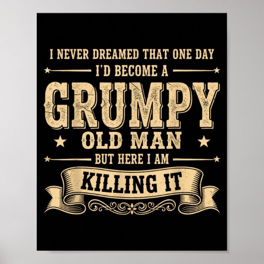 Funny Mpy Old Man  Poster (Voorkant)
