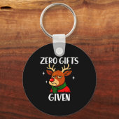Funny Mpy Reindeer Christmas Meme Zero Given Sleutelhanger (Voorkant)