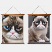 Funny Mr. en Mrs Angry Cats Hangend Wandkleed (Dubbel)