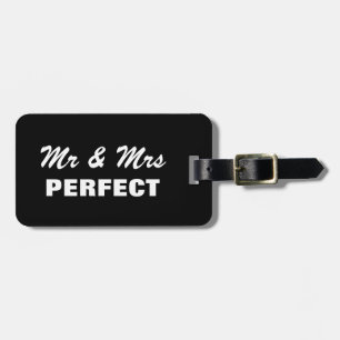 Funny Mr. en Mrs. bagagelabels   Persoonlijke naam