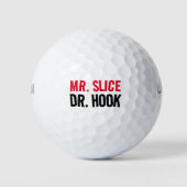 Funny Mr Slice en Dr. Hook Golfballen (Voorkant)