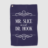 Funny Mr Slice en Dr. Hook Golfhanddoek (Voorkant)