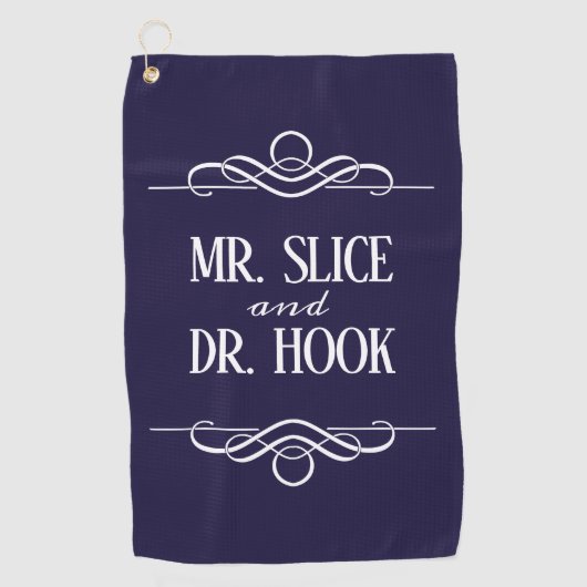 Funny Mr Slice en Dr. Hook Golfhanddoek (Voorkant)