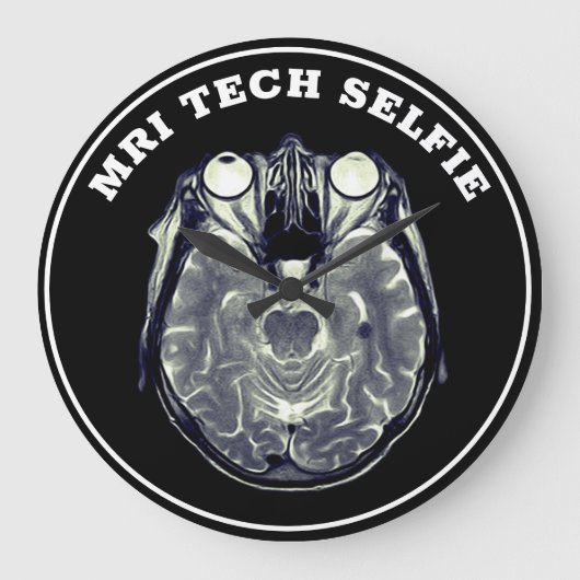 Funny MRI Tech Selfie Grote klok (Voorkant)