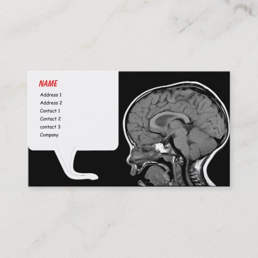 Funny MRI-werkkaartsjabloon Visitekaartje (Voorkant)