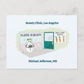 Funny Ms Frosty bij plastisch chirurg cartoon Briefkaart (Voorkant)